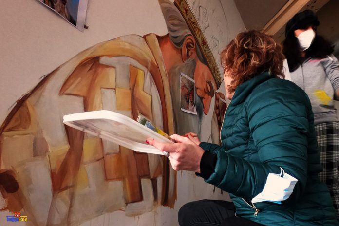 Mural Patrijarh Pavla u Indjiji