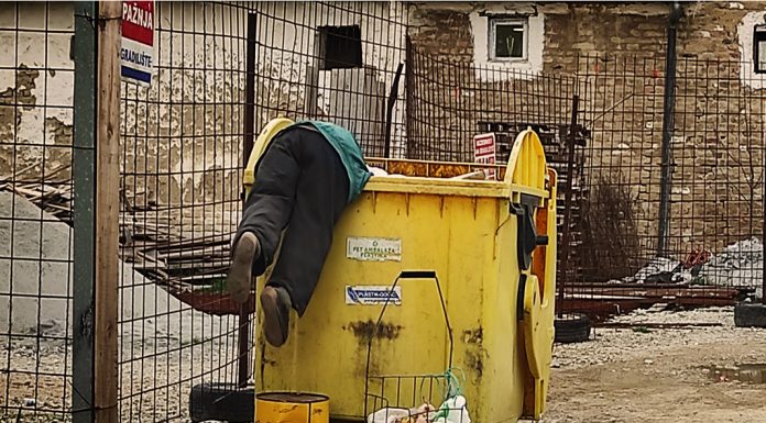Narodna kuhinja vol. 2 Narodna kuhinja kod zutog dragstora baka uzima hranu iz kontejnera
